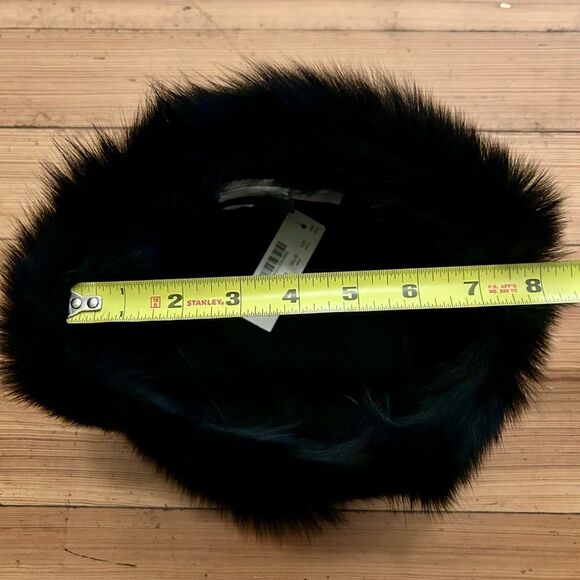 J. Crew Toscana Shearling Winter Hat Black. NWT. Size M-L. main image 5